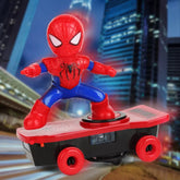 Electrifying Spider Hero Stunt Skateboard Toy