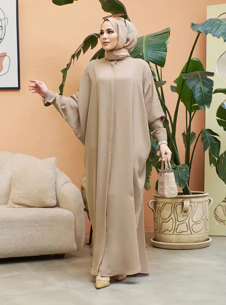 Muslim Abaya with Batwing Sleeves - Southeast Asia Fashion