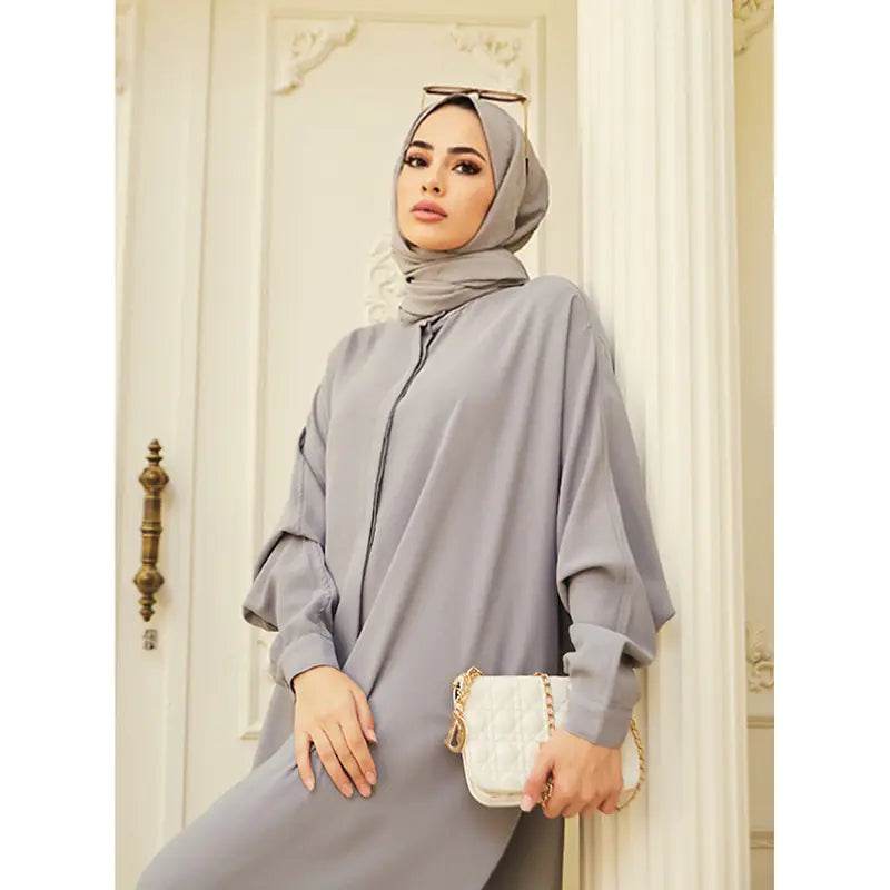 Muslim Abaya with Batwing Sleeves - Southeast Asia Fashion